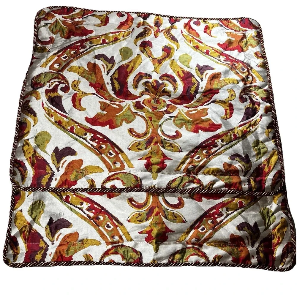 Sherry Kline Luxury Queen Pillow Shams Multicolor‎ Braided Trim P.C.H.F
